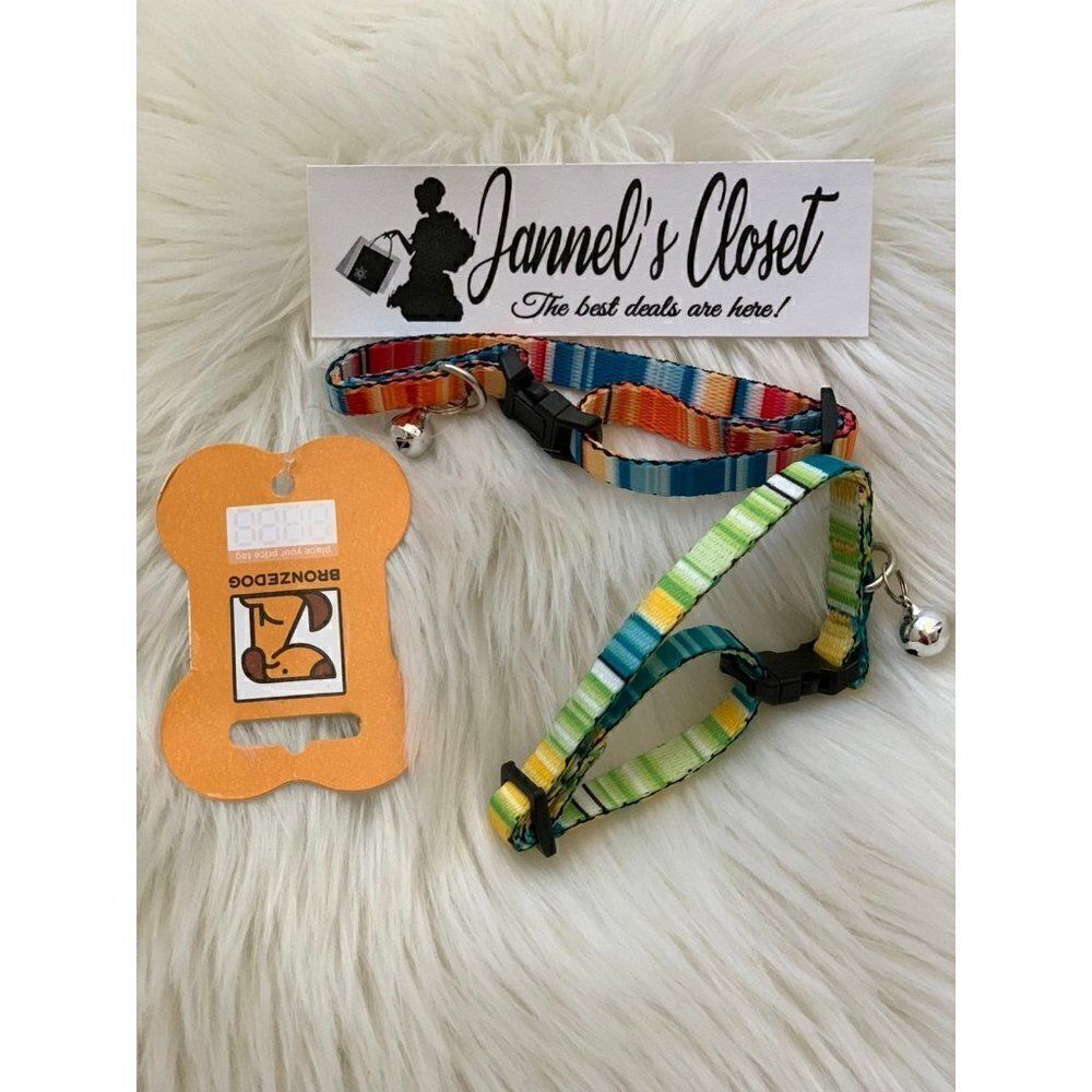 Cat Collar with Bell 2 PCS Aztec Pattern Safety Collars for Cats Kitten